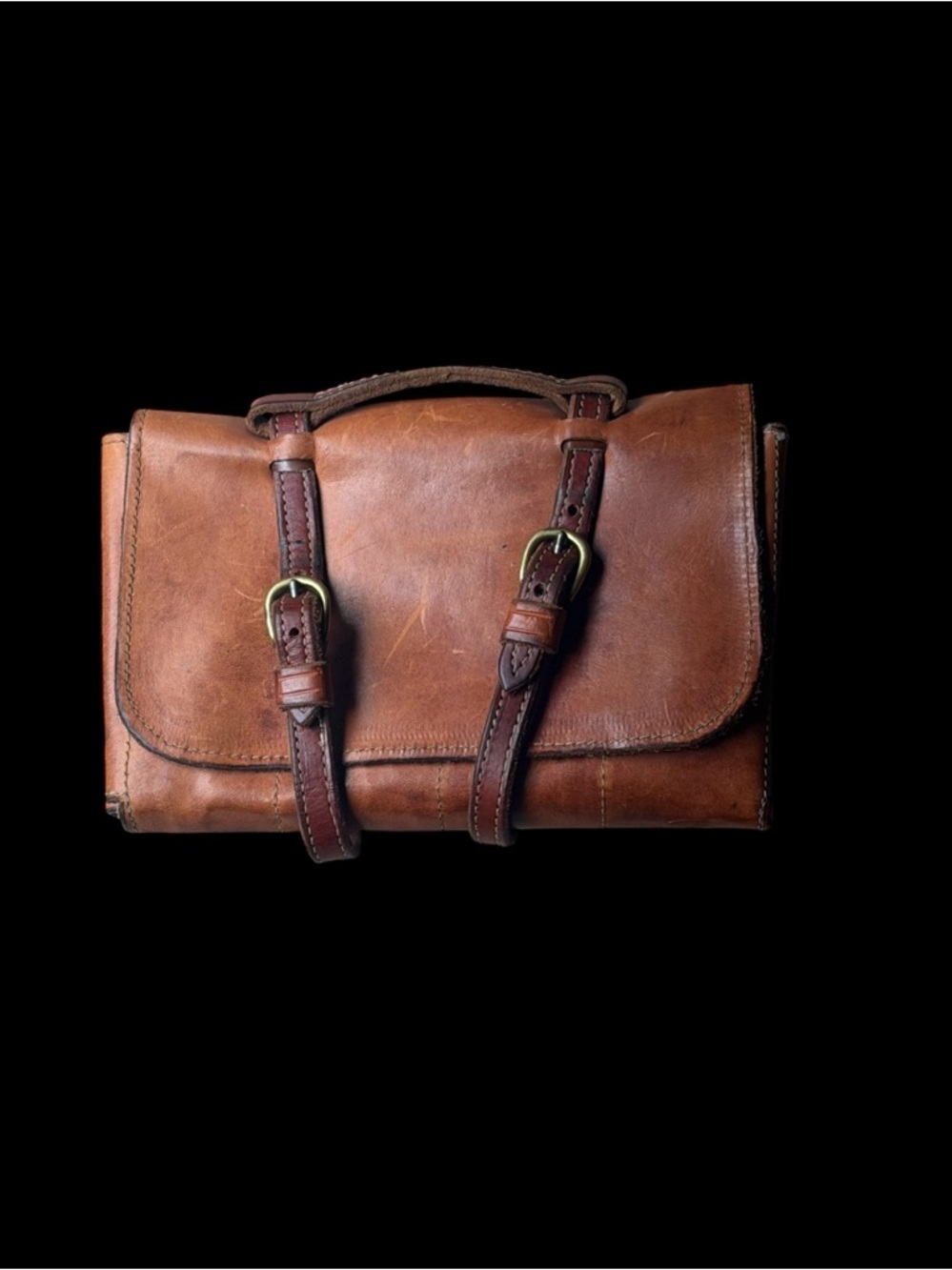Vintage Hunts Harness Trifold Spares kit pouch made of leather  11 x 6.5”